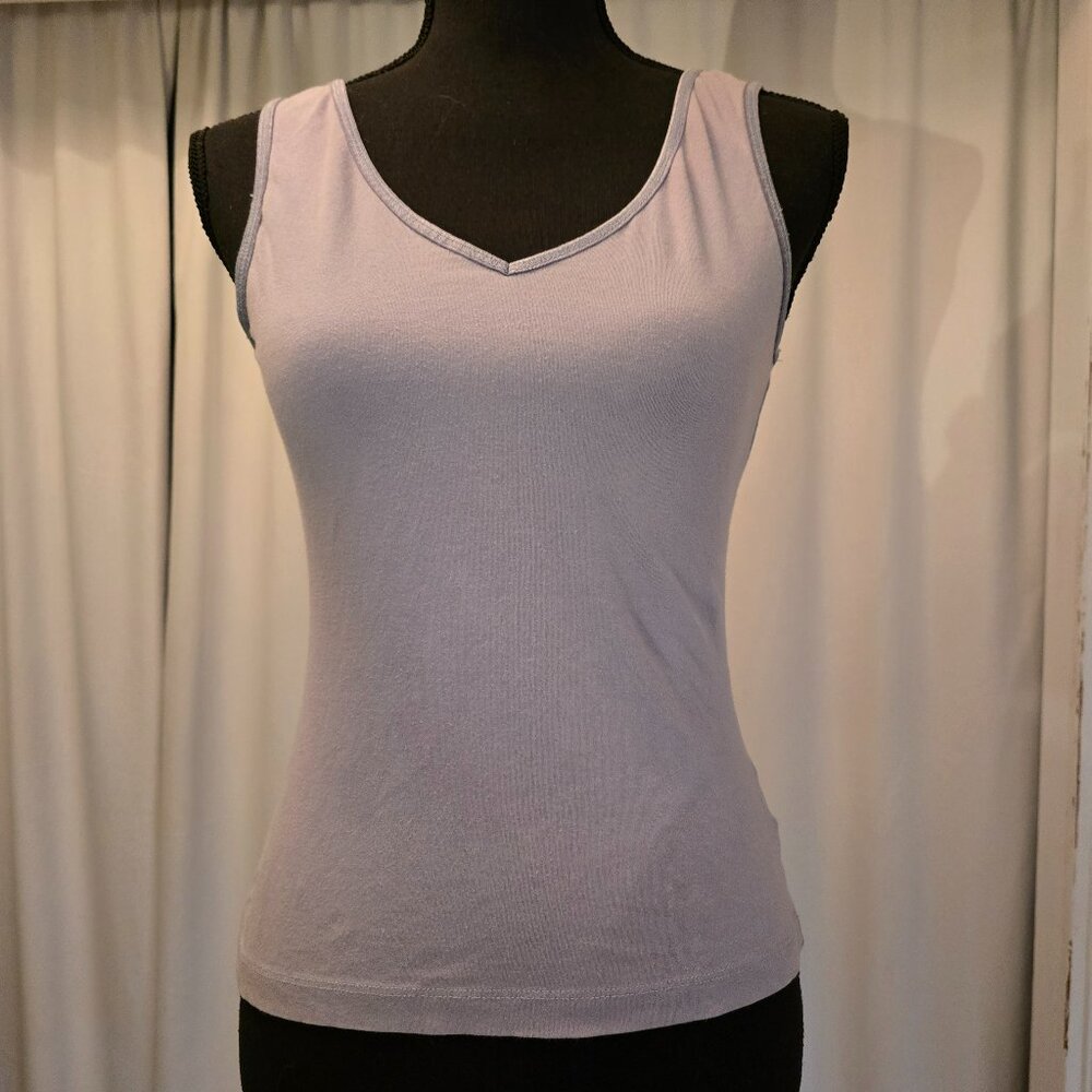 BCBG Max Azria Purple V-Neck Tank Top M